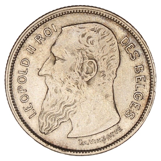 2 Francs 1904-1909 FR - Léopold II TTB