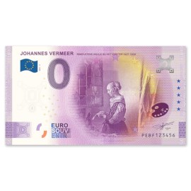 0 Euro Biljet "Brieflezende Vrouw"