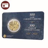 Pièce de 2 euros Belgique 2021 « 500 ans pièces Charles Quint » BU dans une coincard NL