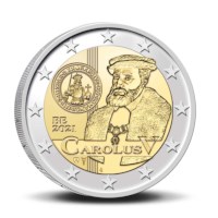 Pièce de 2 euros Belgique 2021 « 500 ans pièces Charles Quint » BU dans une coincard NL