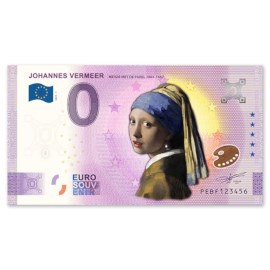 0 Euro Biljet Meisje met Parel - Kleur