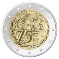 Frankrijk 2 Euro "Unicef" 2021 Proof