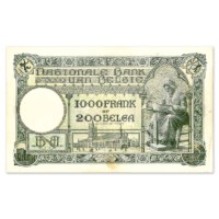 1000 Francs - 200 Belgas 1928-1939 TTB+
