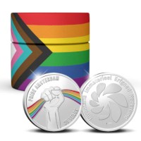 25 Years of Pride Amsterdam Medal Silver 1 Ounce with Colour