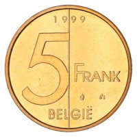 5 Francs 1994-2001 NL - Albert II UNC