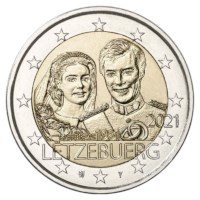 Luxemburg 2 Euro "Huwelijk" 2021 (reliëf-versie)