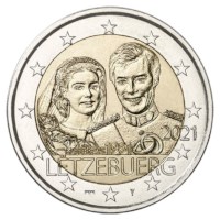 Luxemburg 2 Euro "Huwelijk" 2021 Coincard