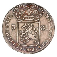 3 Gulden West-Friesland 1795 ZFr+