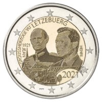 Luxemburg BU Set 2021 + 2 Euro "Jean"
