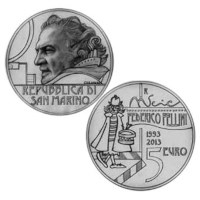 San Marino BU Set 2013 + 5 Euro "Fellini"