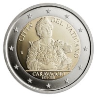Vatican 2 Euro "Caravaggio" 2021 Proof