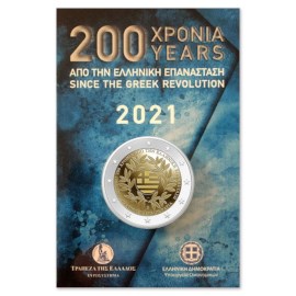 Grèce 2 Euro « Indépendance » 2021 BU Coincard