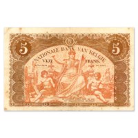 5 Francs 1914 TTB (Anvers)