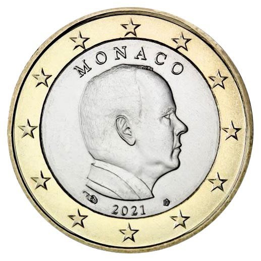Monaco 1 Euro 2021 UNC