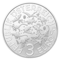 Autriche 3 euros « Styracosaurus » 2021