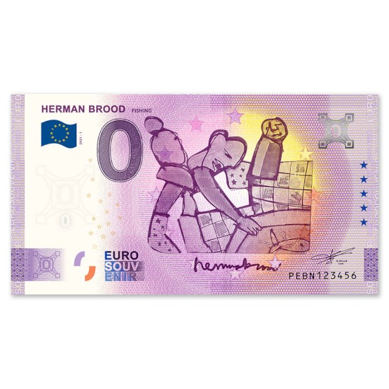 0 Euro Biljet "Herman Brood - Fishing"