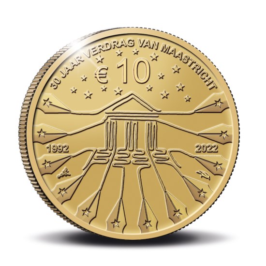Maastricht Treaty 10 Euro Coin 2022 Gold Proof