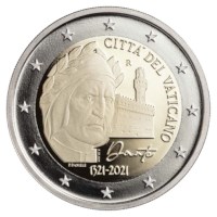 Vatican 2 euros « Dante » 2021 BE
