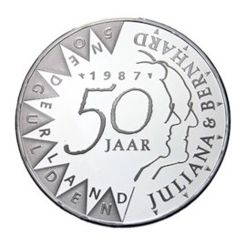 50 Gulden 1987 Huwelijk Juliana-Bernhard Proof