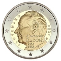 Slowakije 2 Euro "Dubček" 2021