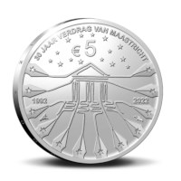 Maastricht Treaty 5 Euro Coin 2022 Silver Proof