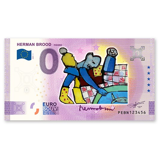 0 Euro Biljet "Herman Brood - Fishing" - Kleur