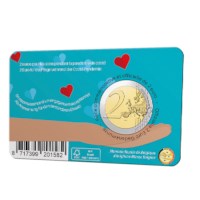Pièce de 2 euros Belgique 2022 « 2 euros pour les soins pendant la pandémie de covid » BU dans une coincard NL