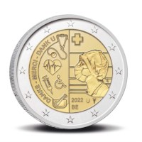 2 euromunt België 2022 ‘voor de zorg tijdens de covid-pandemie’ BU in coincard NL