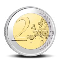 Pièce de 2 euros Belgique 2022 « 2 euros pour les soins pendant la pandémie de covid » BU dans une coincard NL