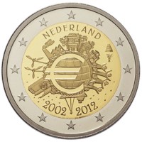 2 Euro 2012 - 10 Jaar Euro UNC