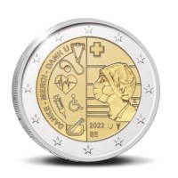 Pièce de 2 euros Belgique 2022 « 2 euros pour les soins pendant la pandémie de covid » Belle-épreuve dans un étui