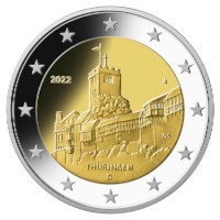 Duitsland 2 Euro Set "Thüringen" 2022