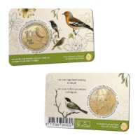 Pièce de 2,5 euros Belgique 2022 «100 ans de protection des oiseaux en Belgique » BU dans une coincard FR