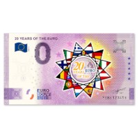 0 Euro Biljet "20 Jaar Euro" - kleur