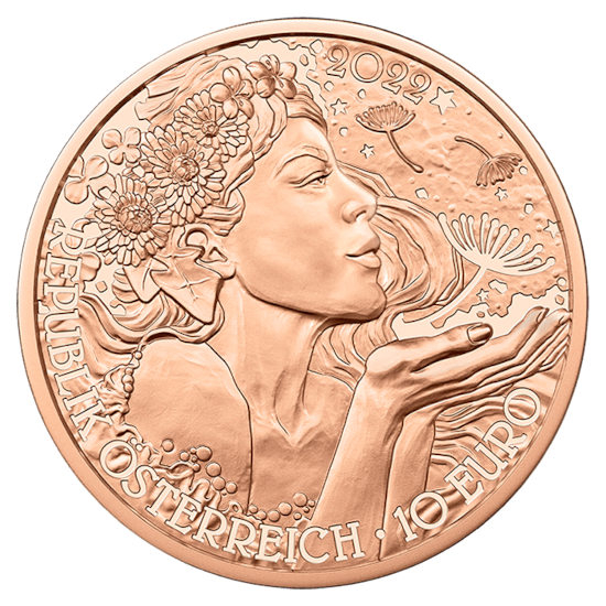 Oostenrijk 10 Euro "Paardenbloem" 2022 UNC