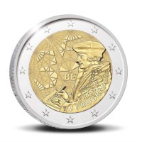 Pièce de 2 euros Belgique 2022 « ERASMUS » Belle-épreuve dans un étui