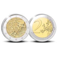 2 euromunt België 2022 ‘ERASMUS’ Proof in etui