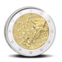 Pièce de 2 euros Belgique 2022 « ERASMUS » BU dans une coincard NL