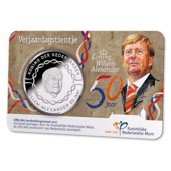 10 Euro 2017 Willem-Alexander 50 Jaar UNC Coincard