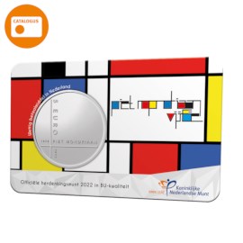 Piet Mondriaan 5 Euro Coin 2022 BU Quality in Coincard