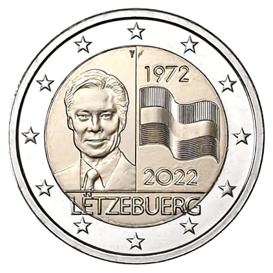 Luxembourg 2 euros "Drapeau" 2022 UNC