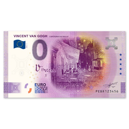 0 Euro Biljet "Van Gogh - Caféterras bij Nacht"
