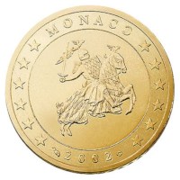 Monaco 50 cents 2002 UNC