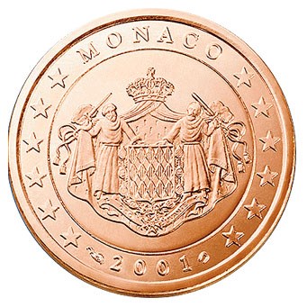 Monaco 2 Cent 2001 UNC