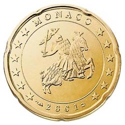 Monaco 20 Cent 2003 UNC