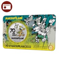 5 euromunt België 2022 ‘70 jaar Marsupilami’ kleur BU in coincard 