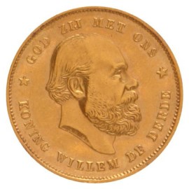 10 Gulden Overslag 1879/77 Willem III Pr
