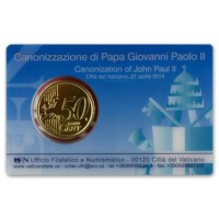 Vaticaan 50 Cent Coincard + Postzegel 2014