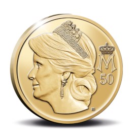 Pièce de 12,5 euros Belgique 2023 « 50ème anniversaire de la Reine Mathilde » Belle-épreuve en or dans un coffret