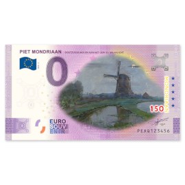 0 Euro Biljet "Mondriaan - Molen" - kleur
